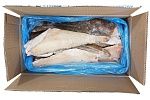 Филе трески атлантической на коже 400+г, 10кг, зам.