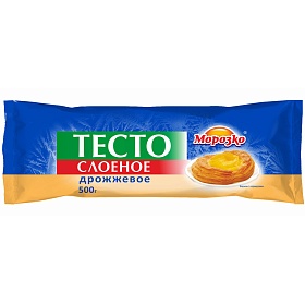 Тесто слоеное дрожжевое 360х180х5 мм (рулон 500г х 12 шт) Морозко зам. Тесто слоеное дрожжевое 360х180х5 мм (рулон 500г х 12 шт) Морозко зам.