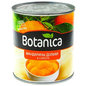 Мандарин дольки Botanica 314мл, Китай