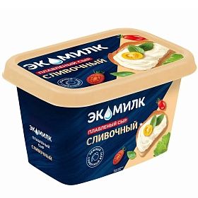 Сыр плавленый 55% сливочный 350г Экомилк