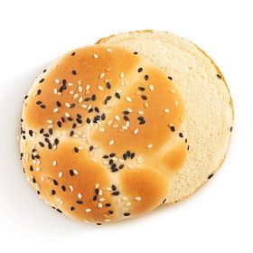 Булочка для бургера с ч/б кунжутом Импринт 100 мм (63г х 48 шт) Bagerstat Foodservice зам., Россия