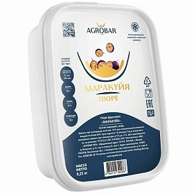 Пюре из маракуйи с сахаром с семечкой Agrobar 1кг зам.